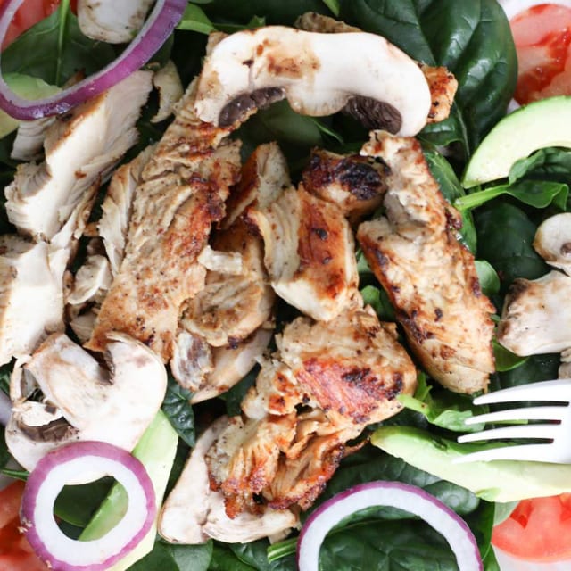 Spinach and Avocado Salad.